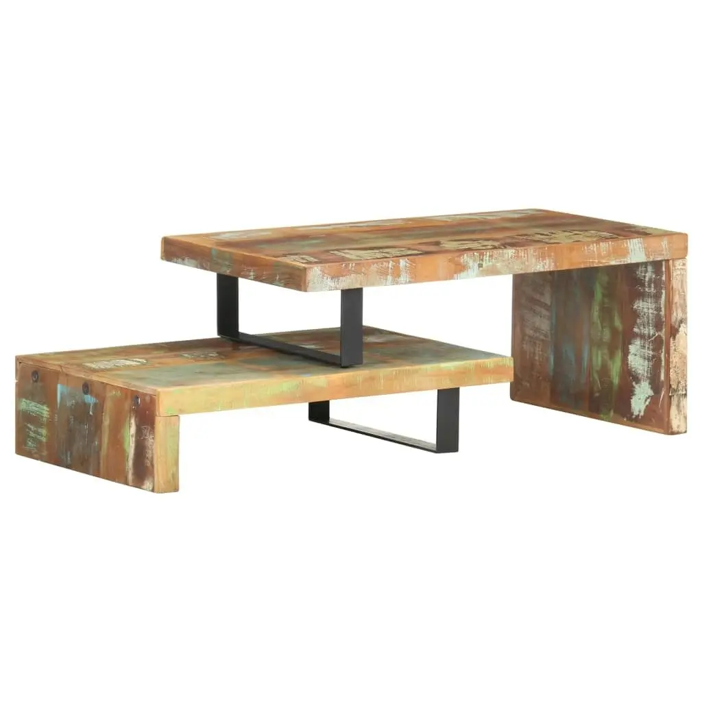 2 Piece Coffee Table Set Solid Reclaimed Wood 320393