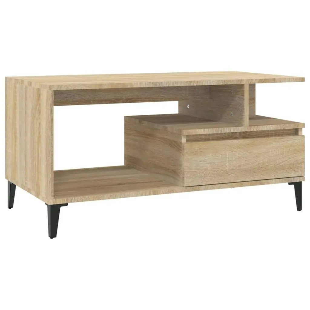 Coffee Table  Sonoma Oak 90x49x45 cm Engineered Wood 819623