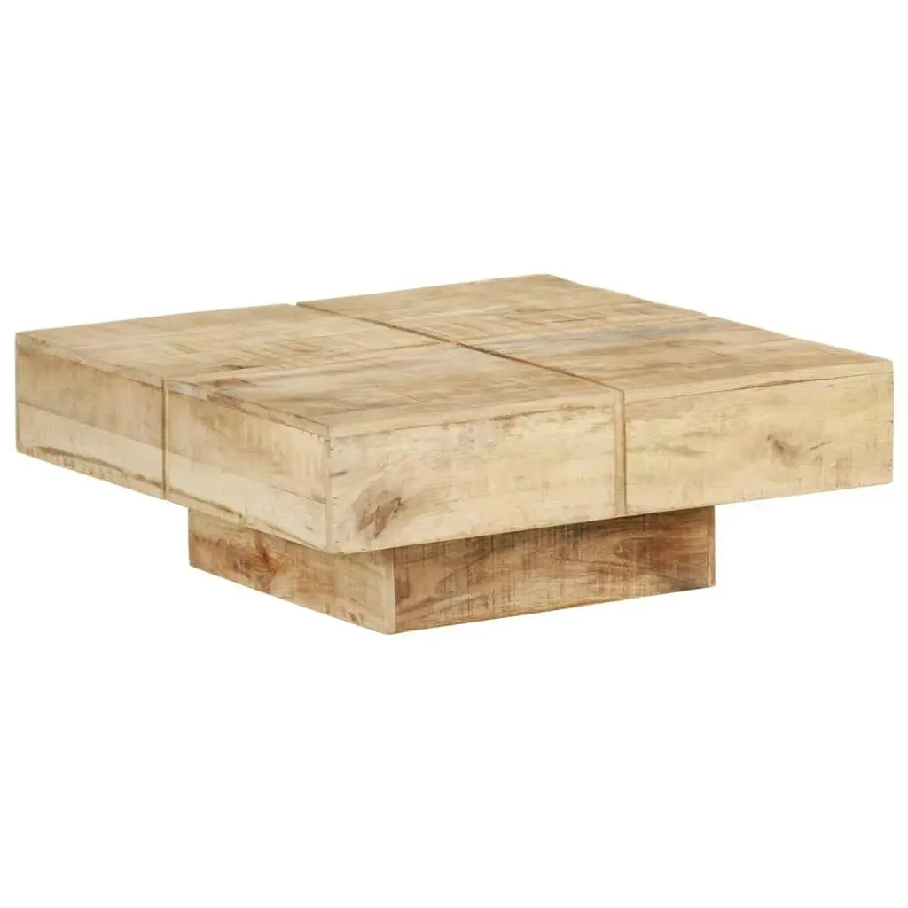 Coffee Table 80x80x28 cm Solid Mango Wood 323592