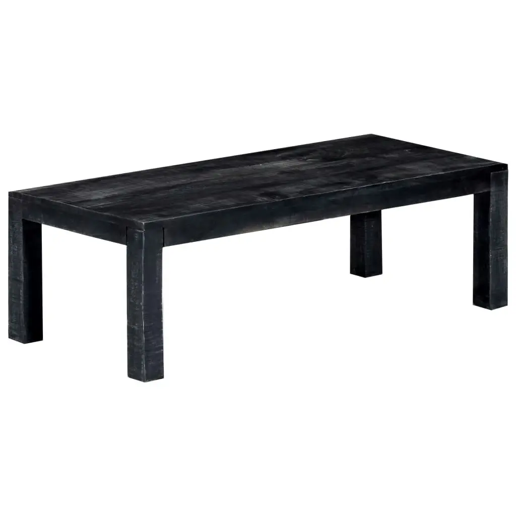 Coffee Table Black 110x50x35 cm Solid Mango Wood 247993