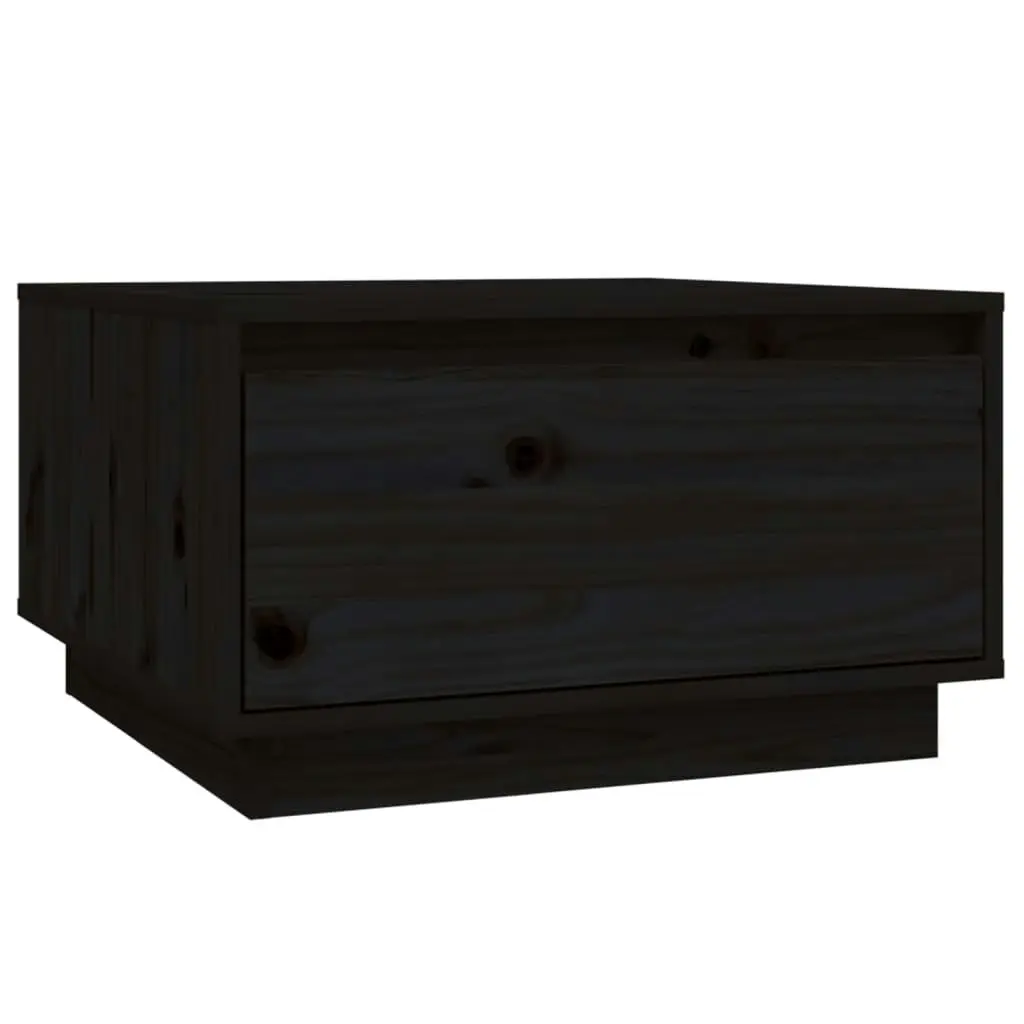 Coffee Table Black 55x56x32 cm Solid Wood Pine 813409