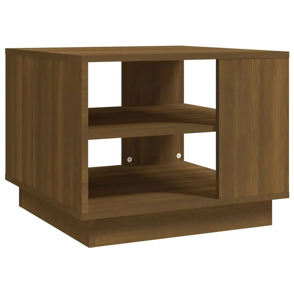 Coffee Table Brown Oak 55x55x43 cm Engineered Wood 813088