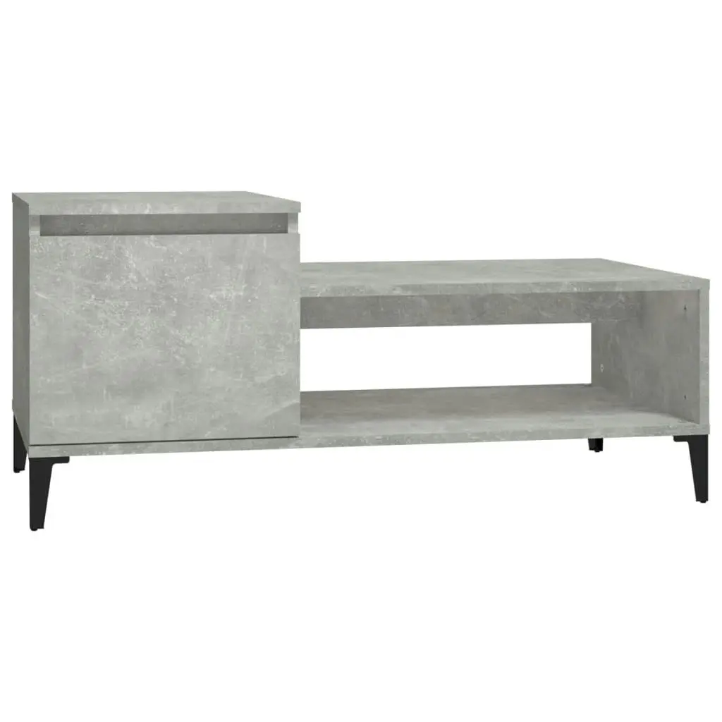 Coffee Table Concrete Grey 100x50x45 cm Engineered Wood 821136