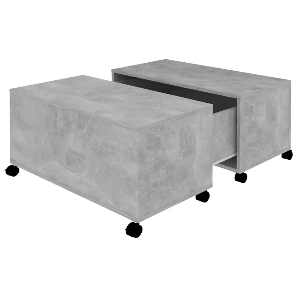 Coffee Table Concrete Grey 75x75x38 cm Engineered Wood 806871