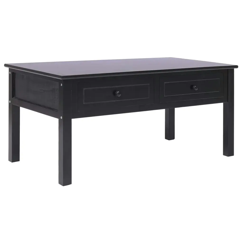 Coffee Table Black 100x50x45 cm Wood 284138