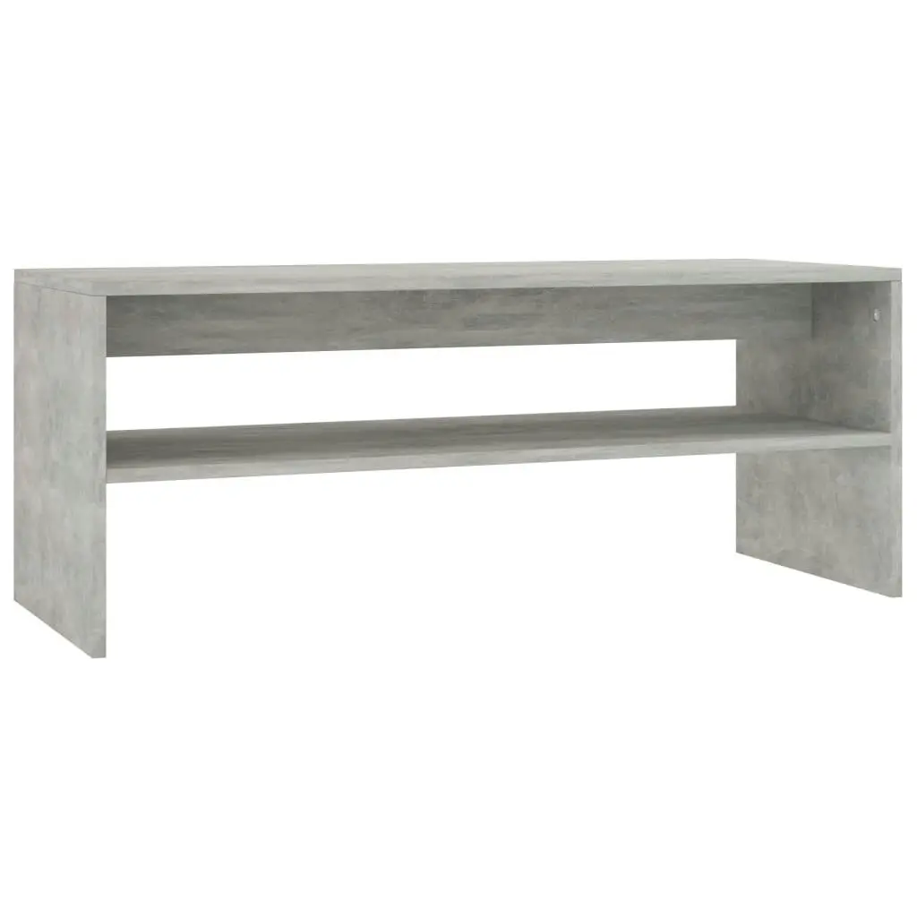 Coffee Table Concrete Grey 100x40x40 cm Engineered Wood 800130