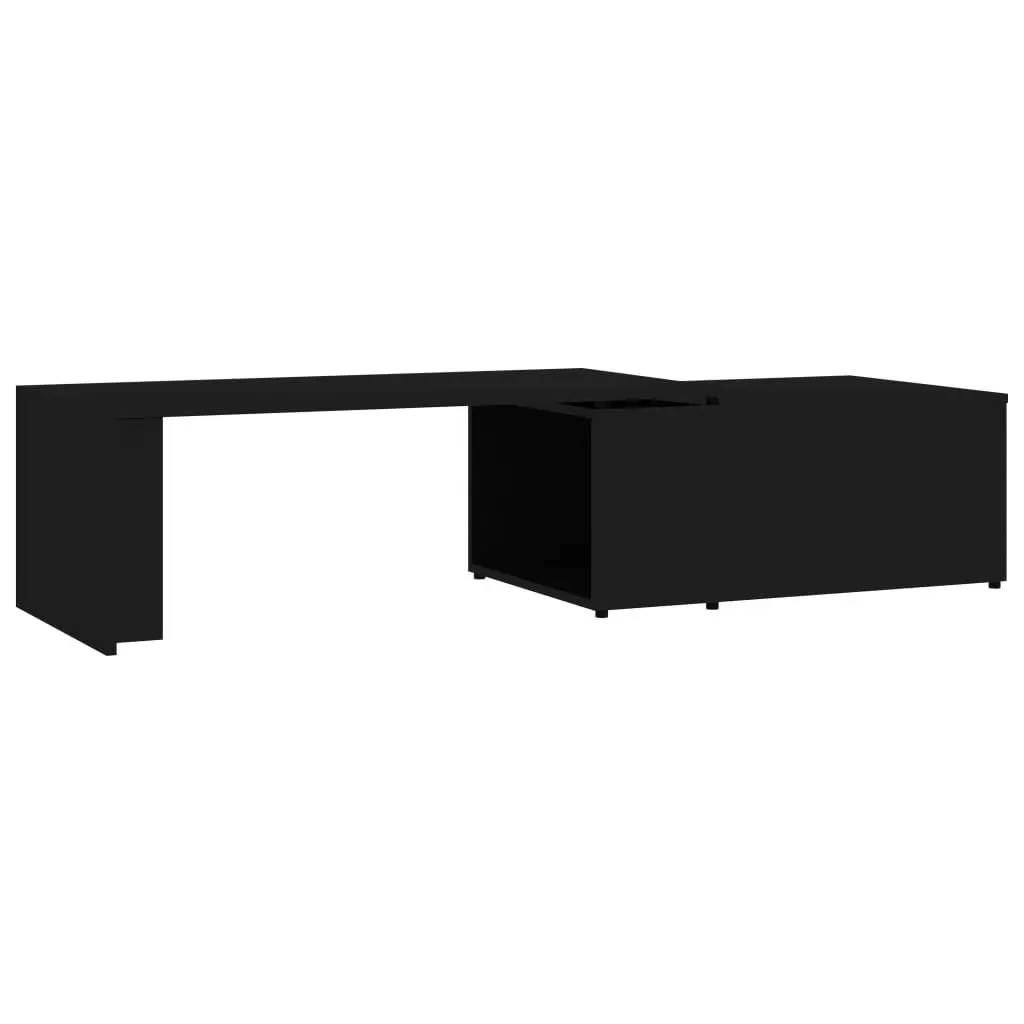 Coffee Table Black 150x50x35 cm Engineered Wood 801338