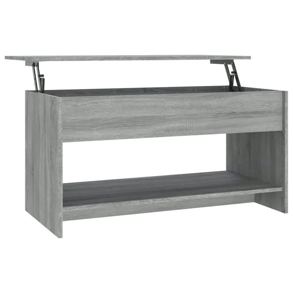 Coffee Table Grey Sonoma 102x50x52.5 cm Engineered Wood 819291