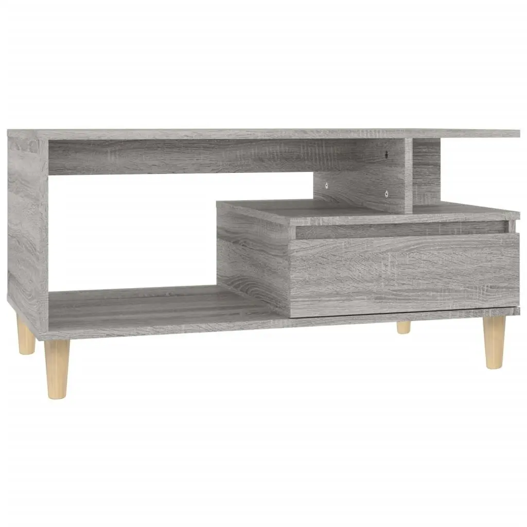 Coffee Table Grey Sonoma 90x49x45 cm Engineered Wood 819618