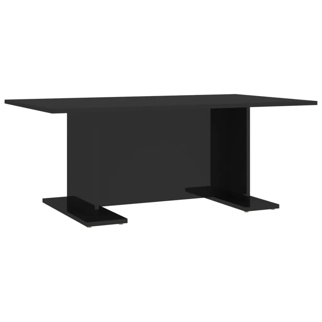 Coffee Table High Gloss Black 103.5x60x40 cm Engineered Wood 806847