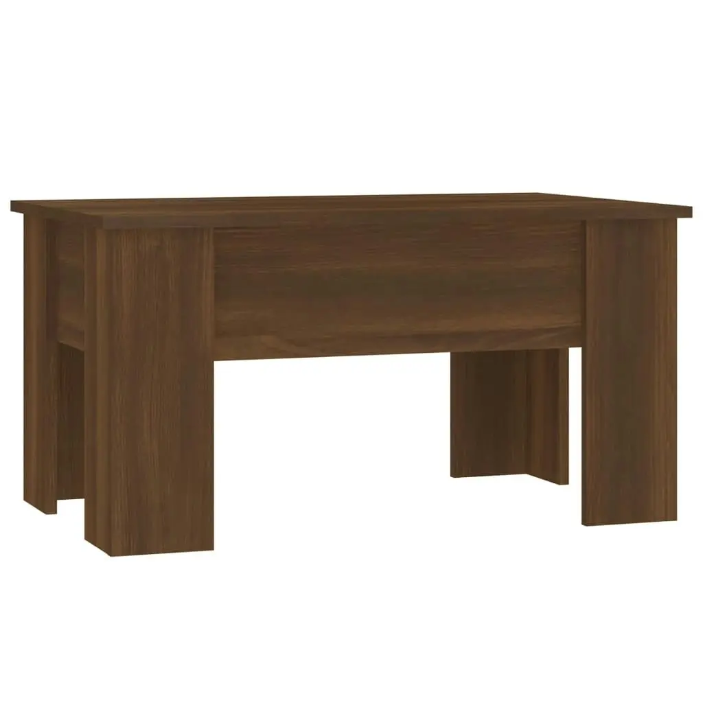 Coffee Table Brown Oak 79x49x41 cm Engineered Wood 819283