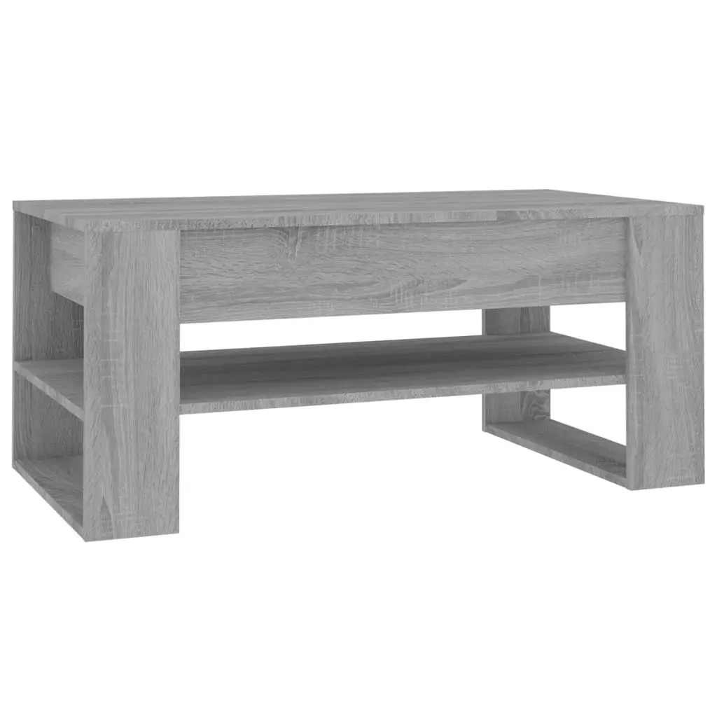 Coffee Table Grey Sonoma 102x55x45 cm Engineered Wood 816929