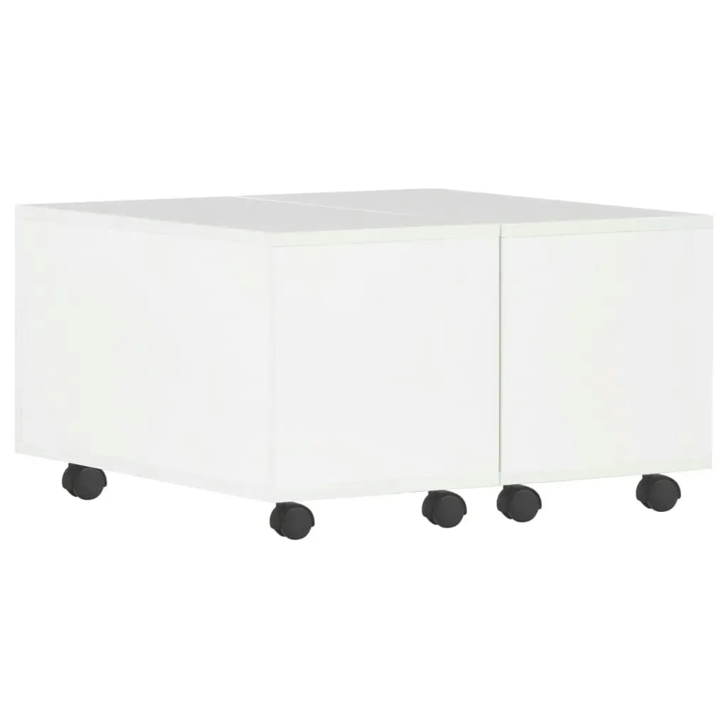 Coffee Table High Gloss White 60x60x35 cm Engineered Wood 283721