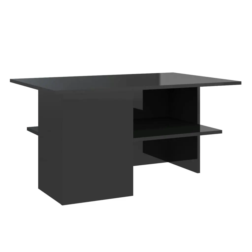 Coffee Table High Gloss Black 90x60x46.5 cm Engineered Wood 806856