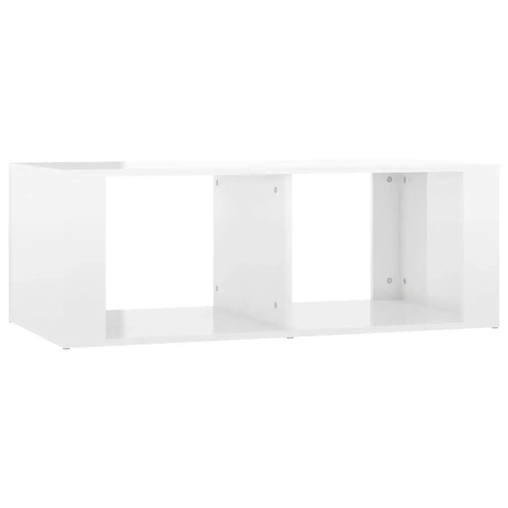 Coffee Table High Gloss White 100x50x36 cm Engineered Wood 816522