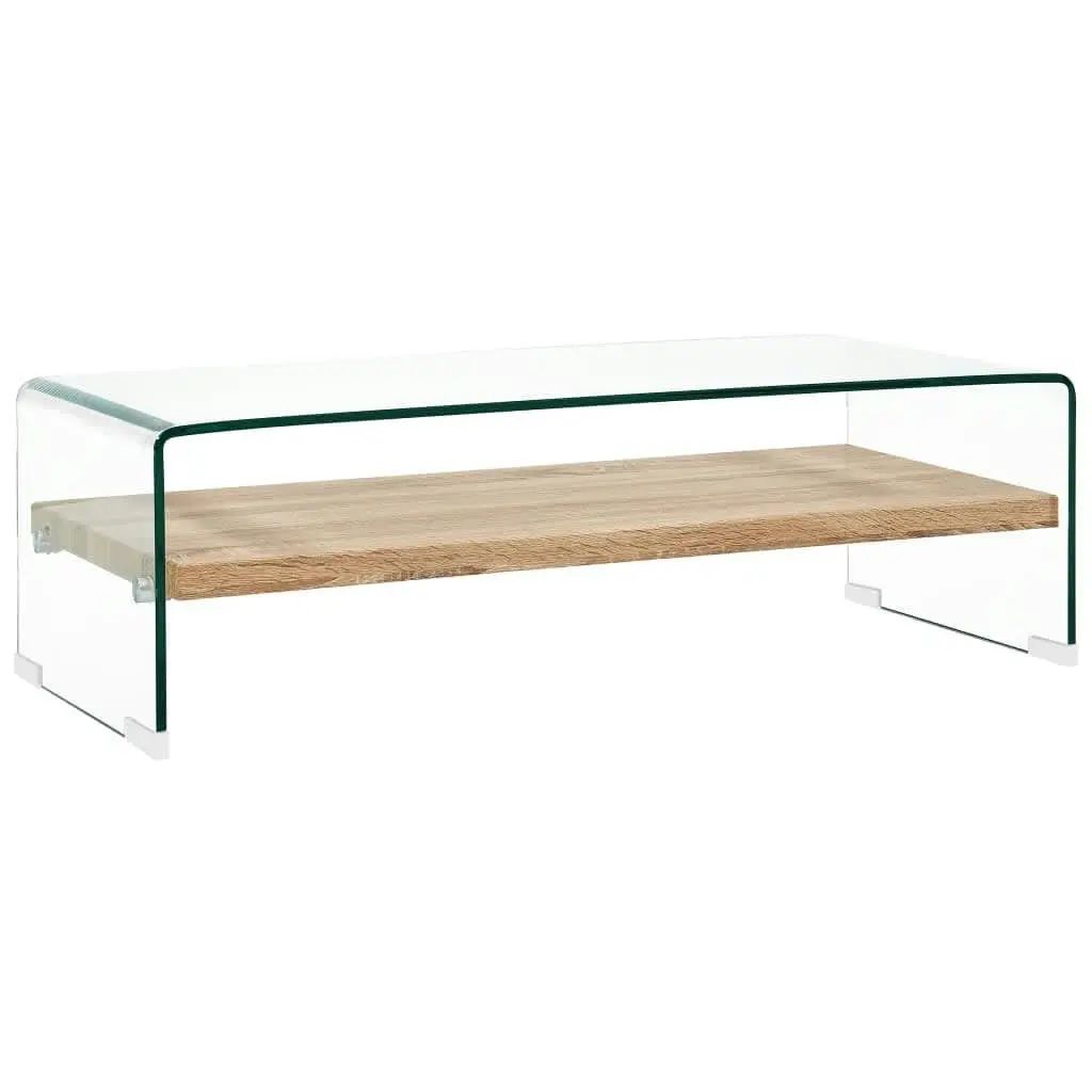 Coffee Table Clear 98x45x31 cm Tempered Glass 284743