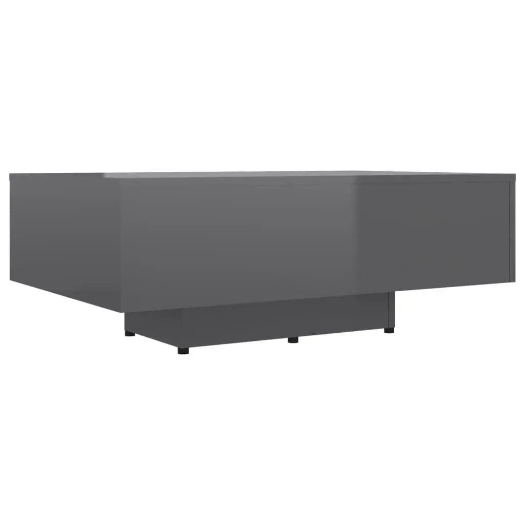 Coffee Table High Gloss Grey 85x55x31 cm Engineered Wood 803388