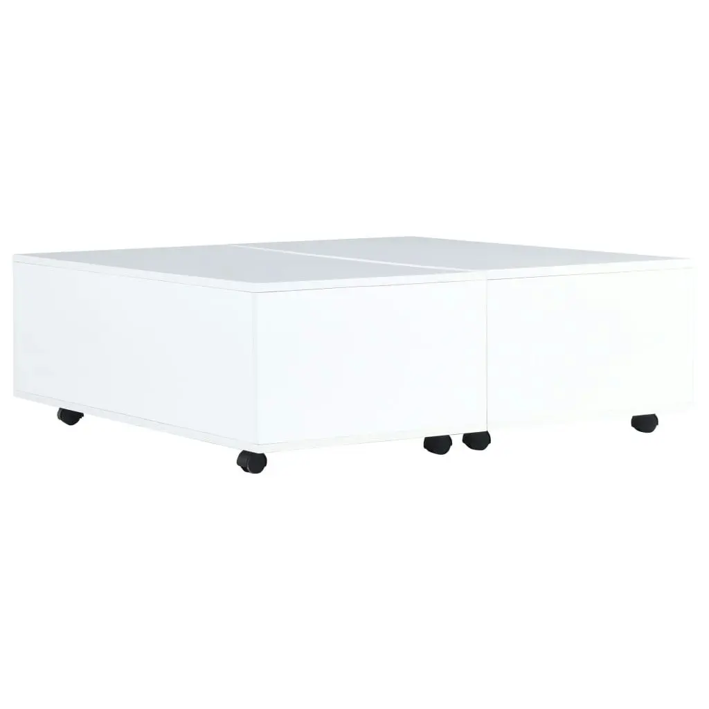 Coffee Table High Gloss White 100x100x35 cm 283724