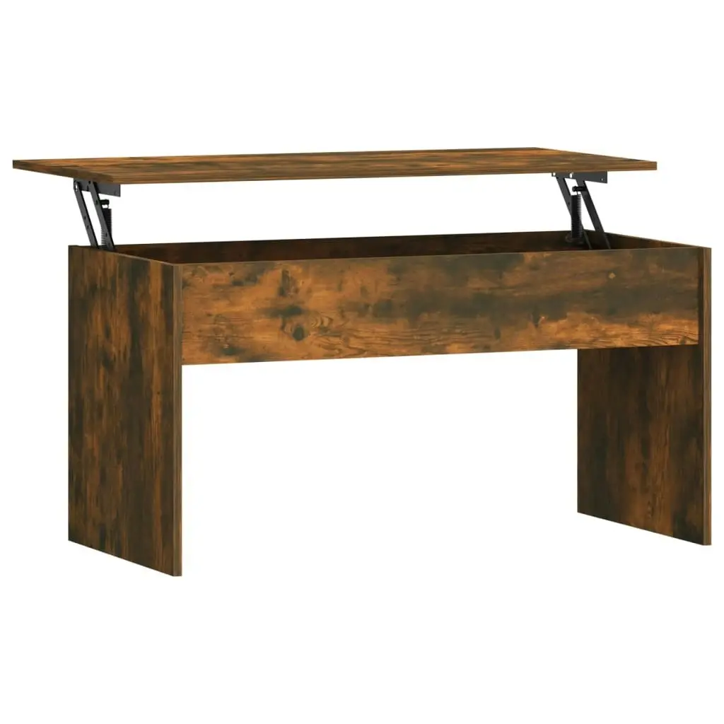 Coffee Table Smoked Oak 102x50.5x52.5 cm Engineered Wood 819284