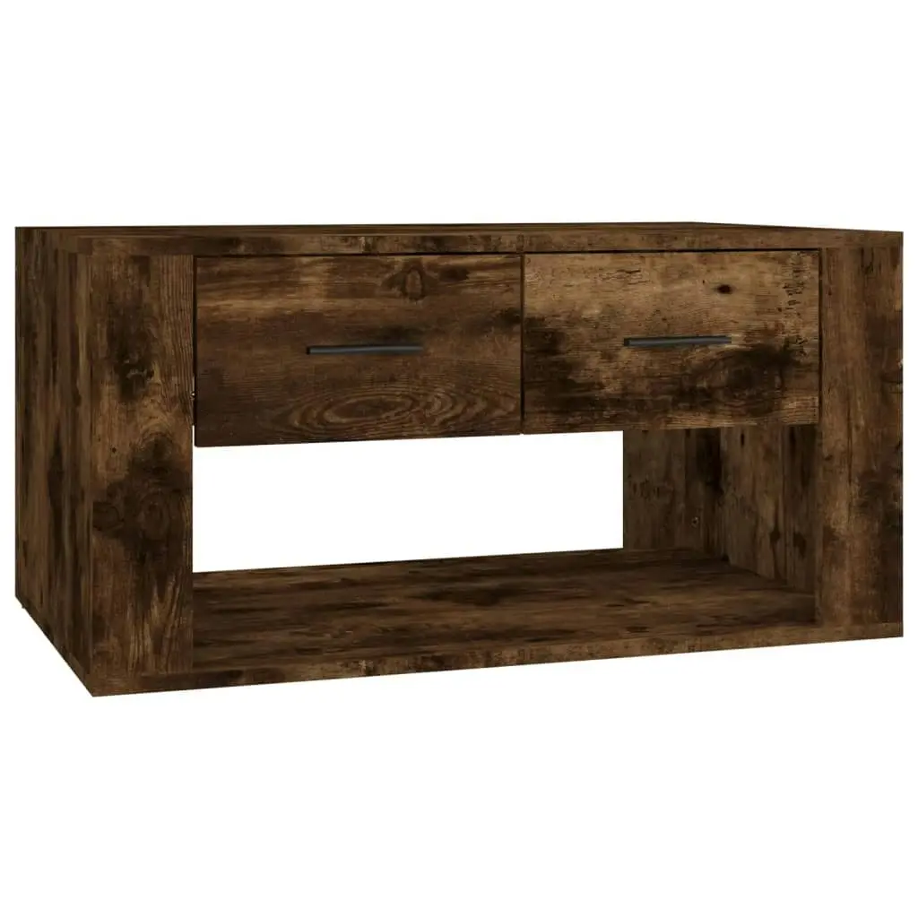 Coffee Table Smoked Oak 80x50x40 cm Engineered Wood 816533