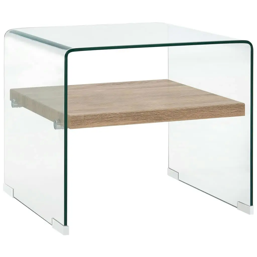 Coffee Table Clear 50x50x45 cm Tempered Glass 284742