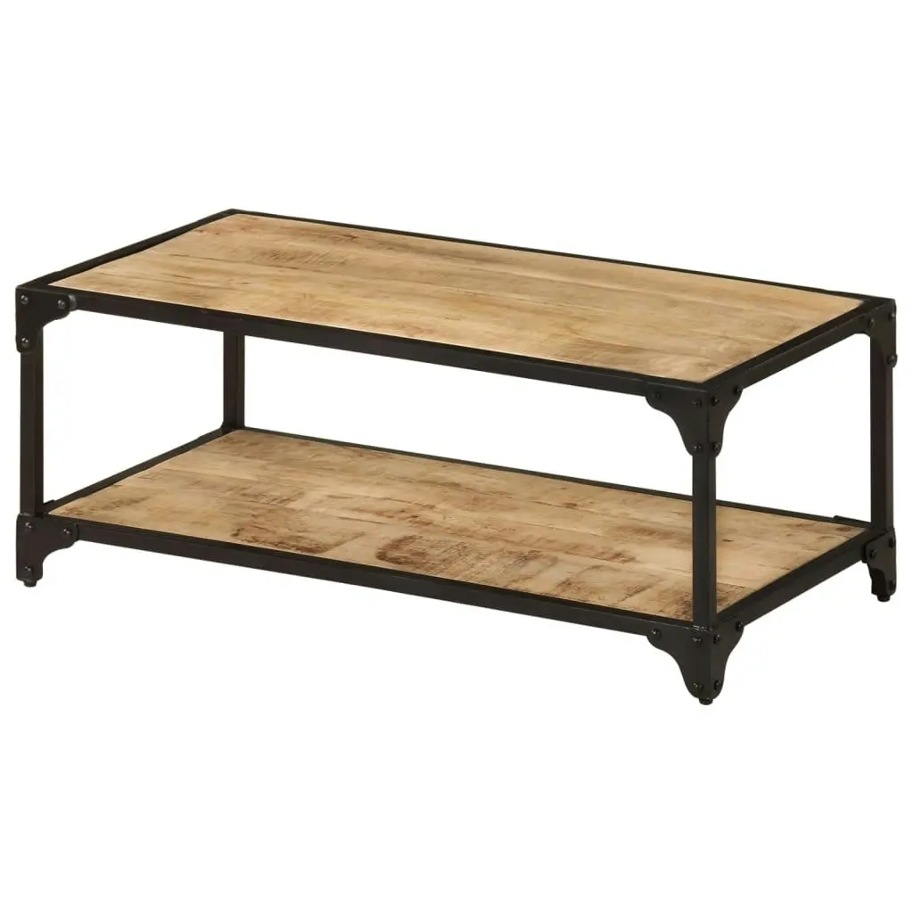 Coffee Table 90x45x35 cm Solid Rough Mango Wood 328265