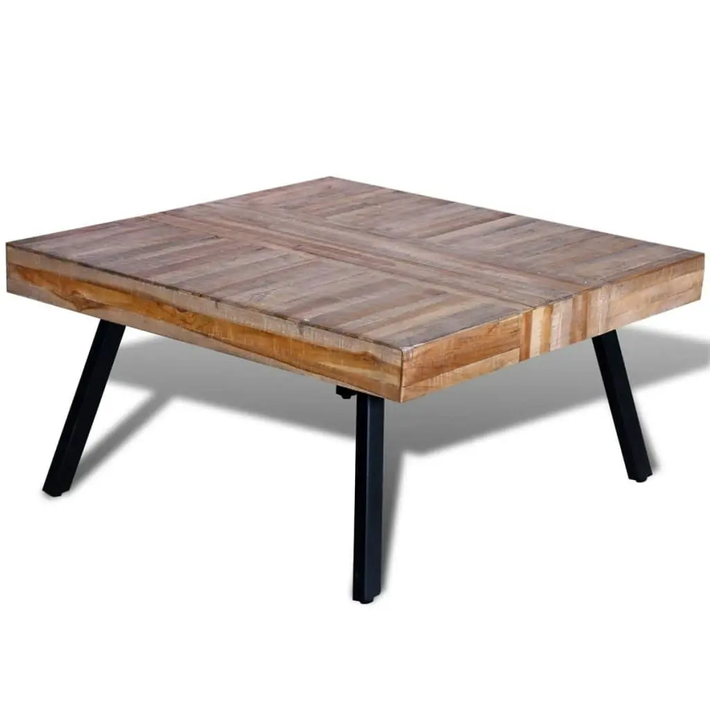 Coffee Table Square Reclaimed Teak Wood 241706