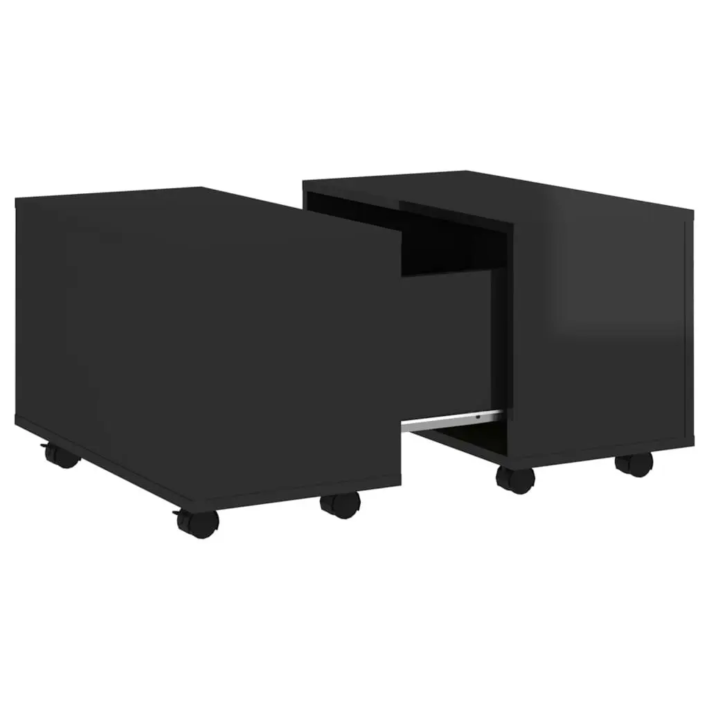 Coffee Table High Gloss Black 60x60x38 cm Engineered Wood 806865