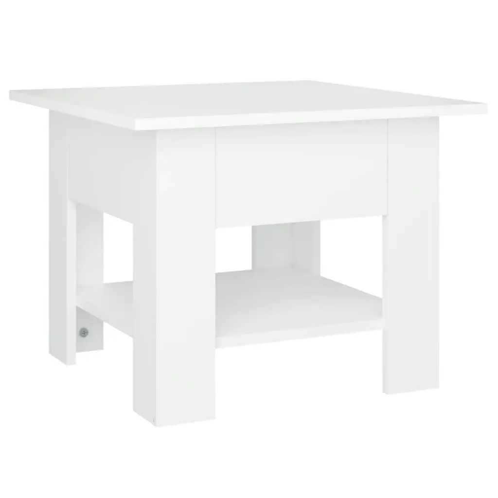 Coffee Table White 55x55x42 cm Engineered Wood 810262