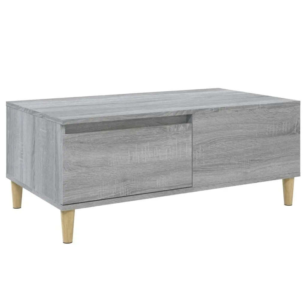 Coffee Table Grey Sonoma 90x50x36.5 cm Engineered Wood 821114