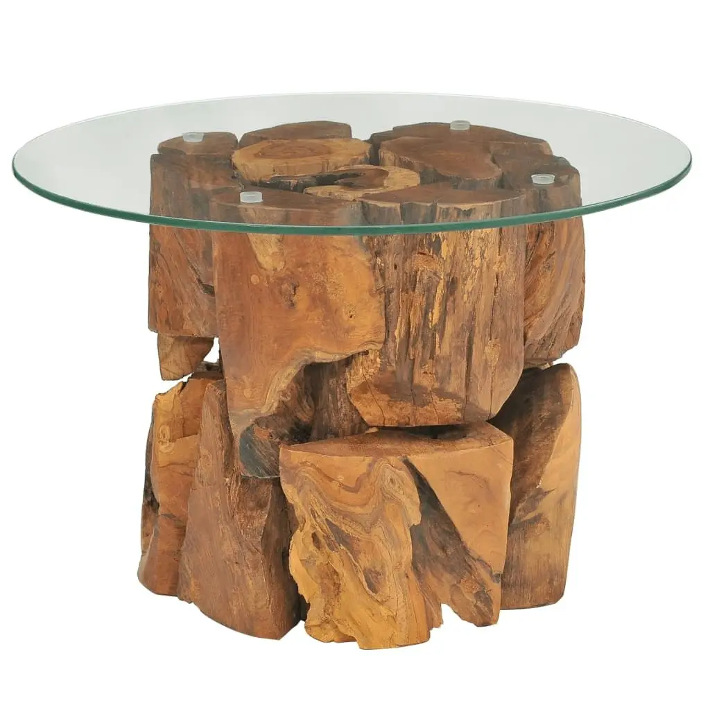 Coffee Table Solid Teak Driftwood 60 cm 243474