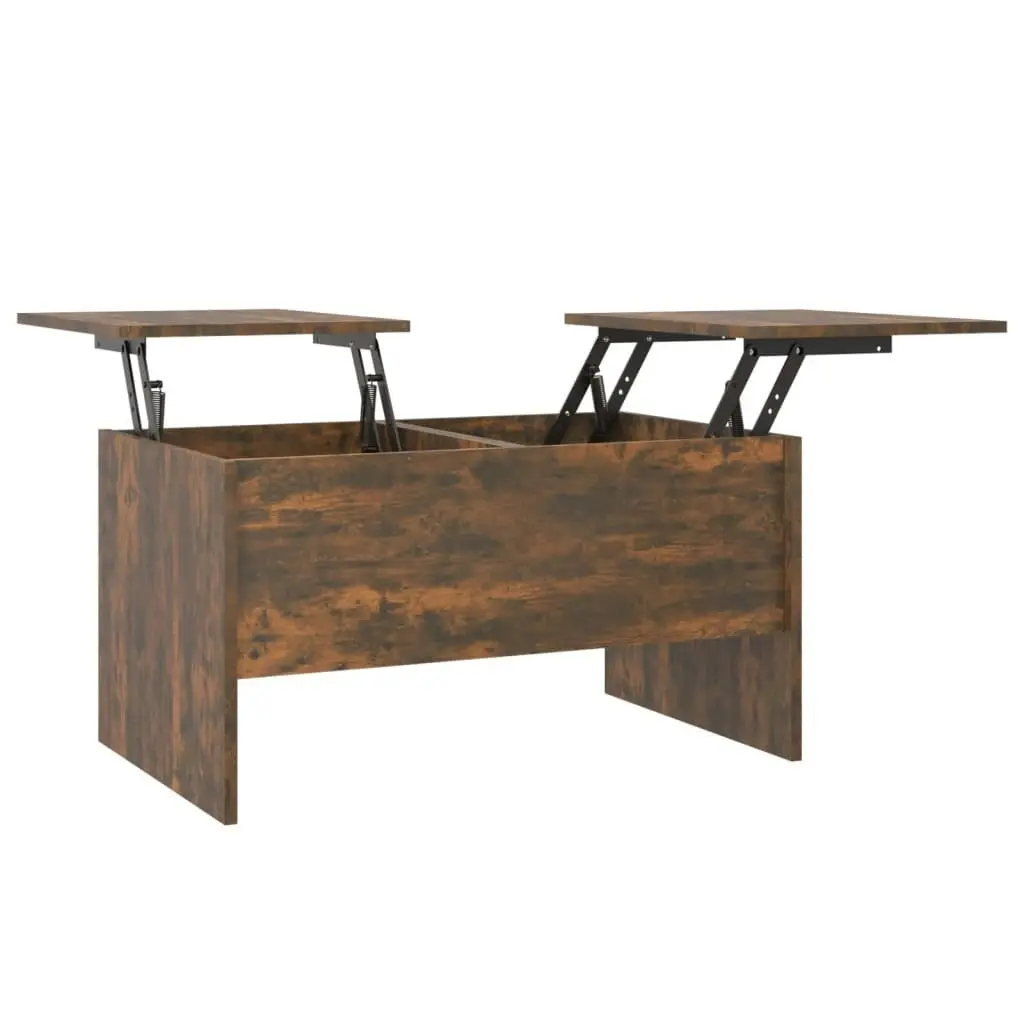 Coffee Table Smoked Oak 80x50x42.5 cm Engineered Wood 819293