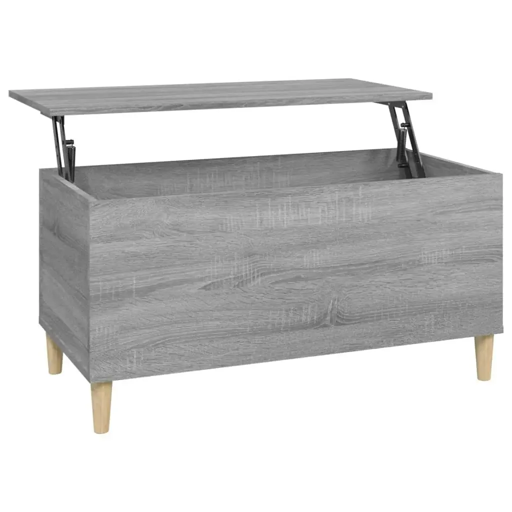 Coffee Table Grey Sonoma 90x44.5x45 cm Engineered Wood 819586