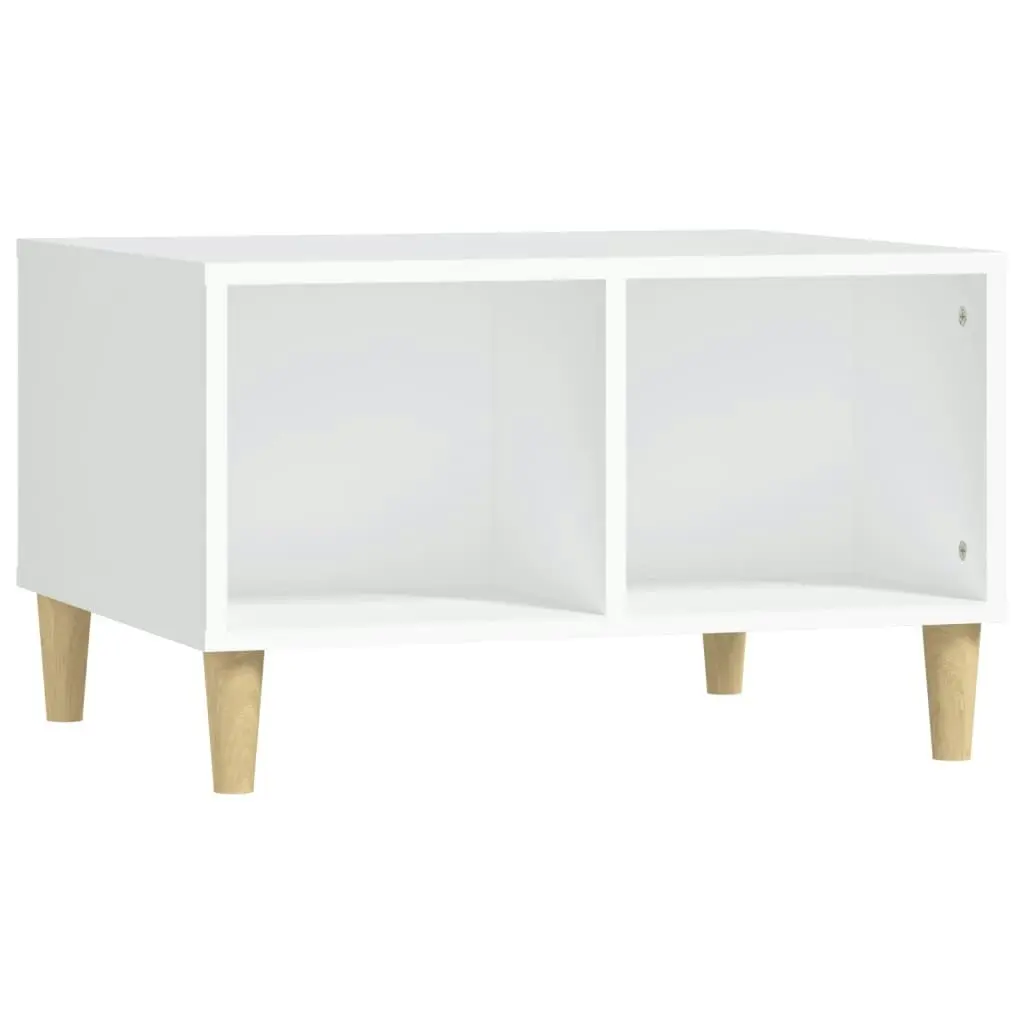 Coffee Table White 60x50x36.5 cm Engineered Wood 821028