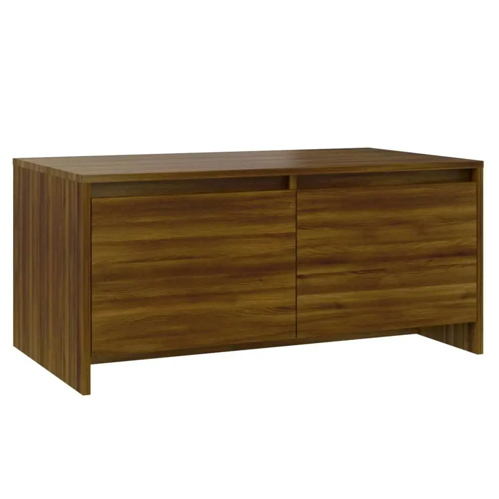 Coffee Table Brown Oak 90x50x41.5 cm Engineered Wood 813031