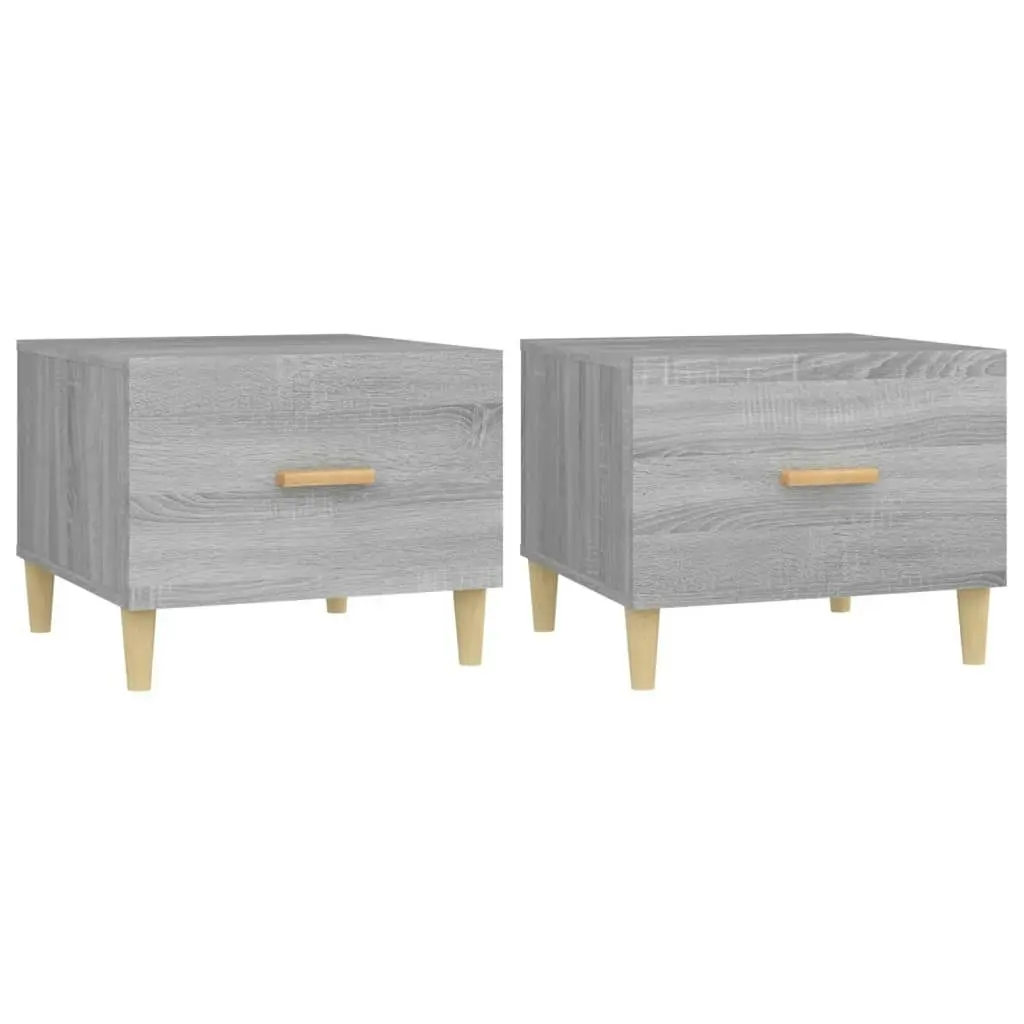 Coffee Tables 2 pcs Grey Sonoma 50x50x40 cm Engineered Wood 817534