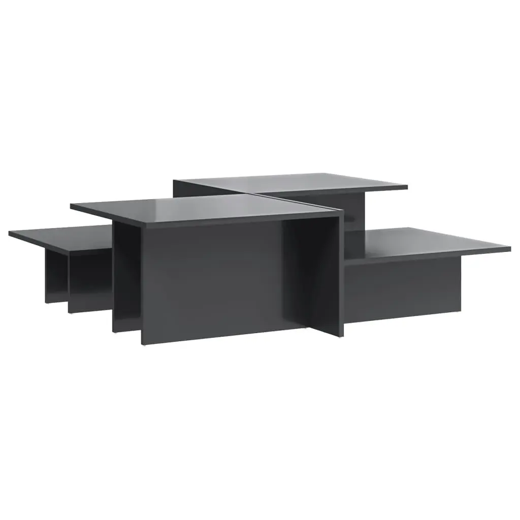 Coffee Tables 2 pcs High Gloss Grey Engineered Wood 3216157