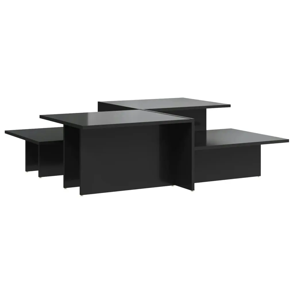 Coffee Tables 2 pcs High Gloss Black Engineered Wood 3216156