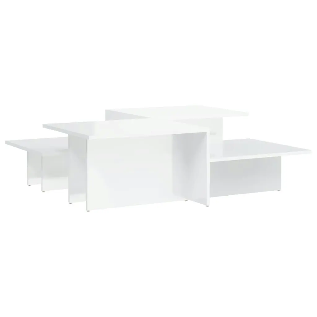 Coffee Tables 2 pcs High Gloss White Engineered Wood 3216155