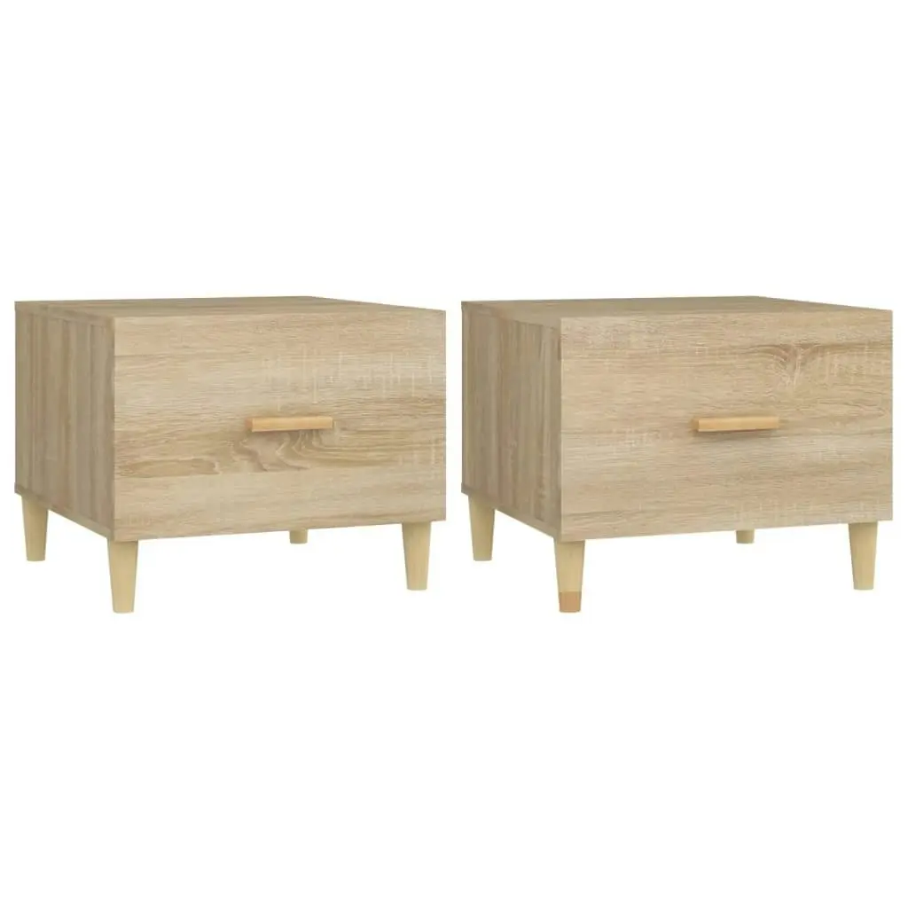 Coffee Tables 2 pcs Sonoma Oak 50x50x40 cm Engineered Wood 812715