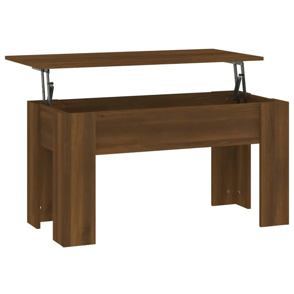 Coffee Table Brown Oak 101x49x52 cm Engineered Wood 819280