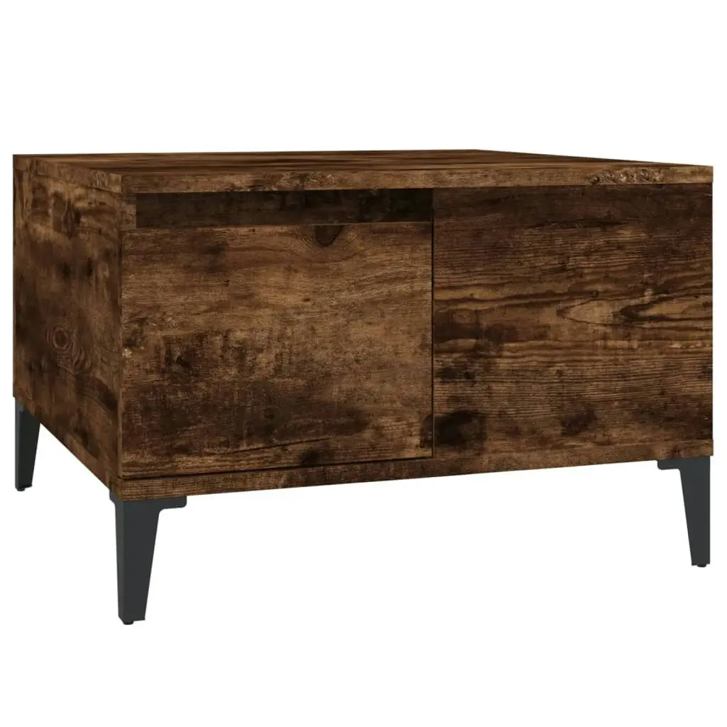 Coffee Table Smoked Oak 55x55x36.5 cm Engineered Wood 821089