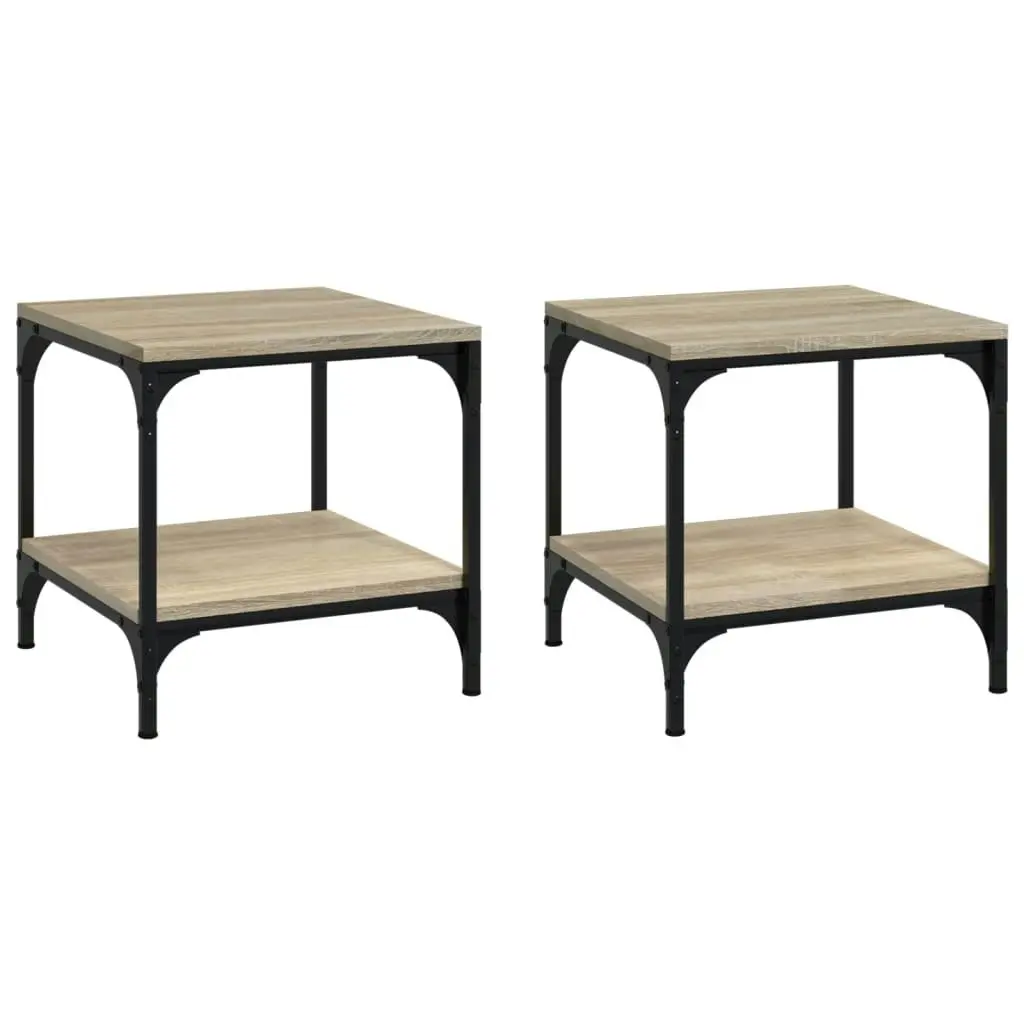 Side Tables 2 pcs Sonoma Oak 40x40x40 cm Engineered Wood 819380