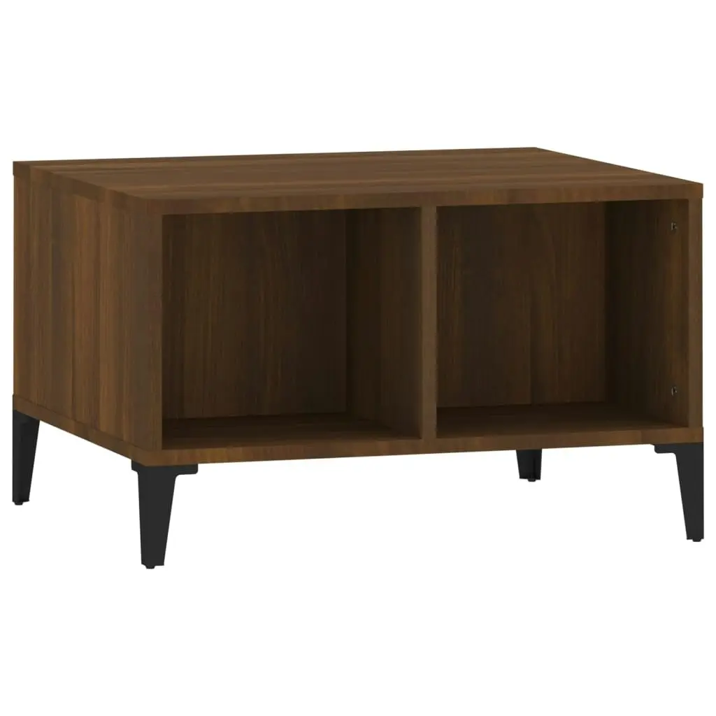 Coffee Table Brown Oak 60x50x36.5 cm Engineered Wood 821043