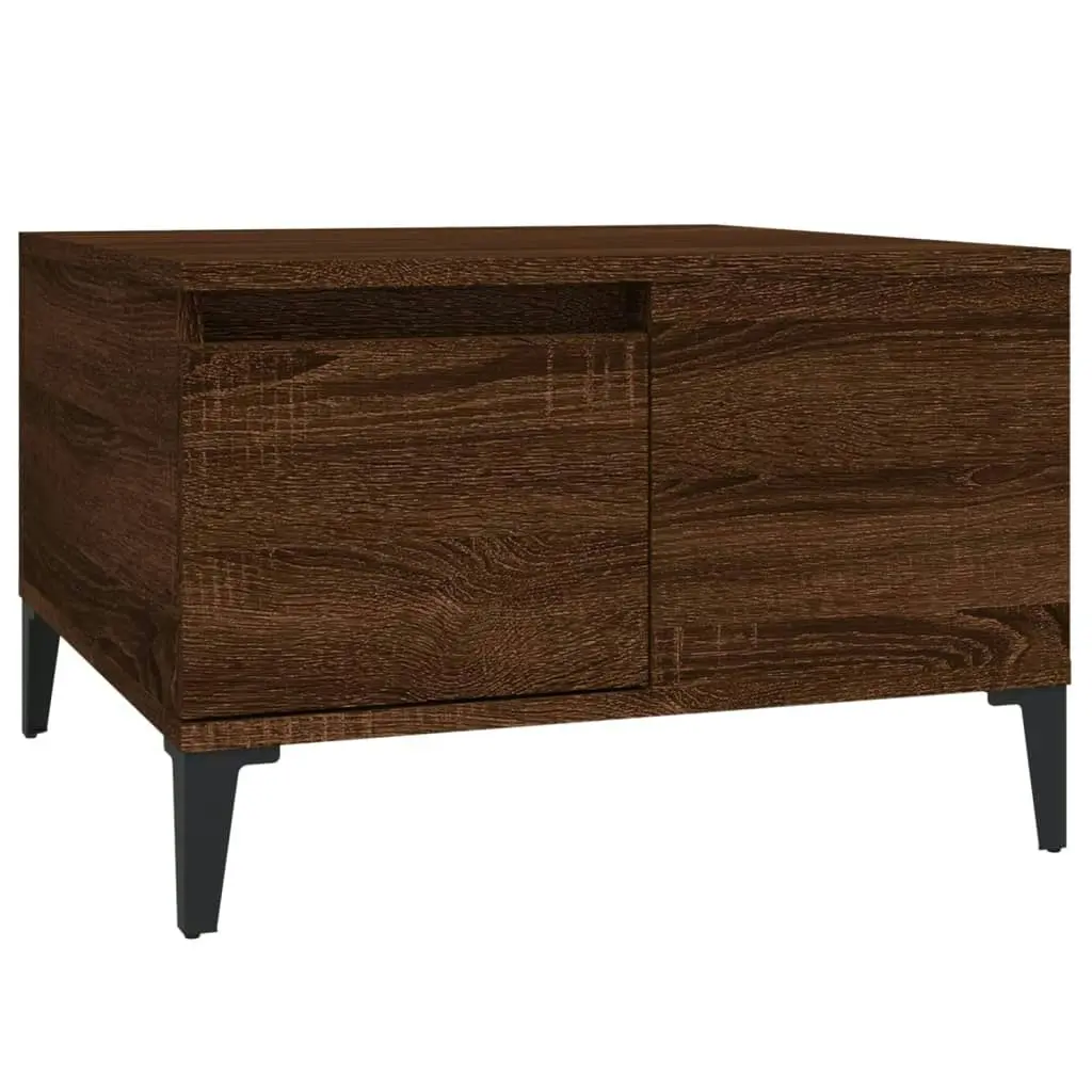 Coffee Table Brown Oak 55x55x36.5 cm Engineered Wood 821091