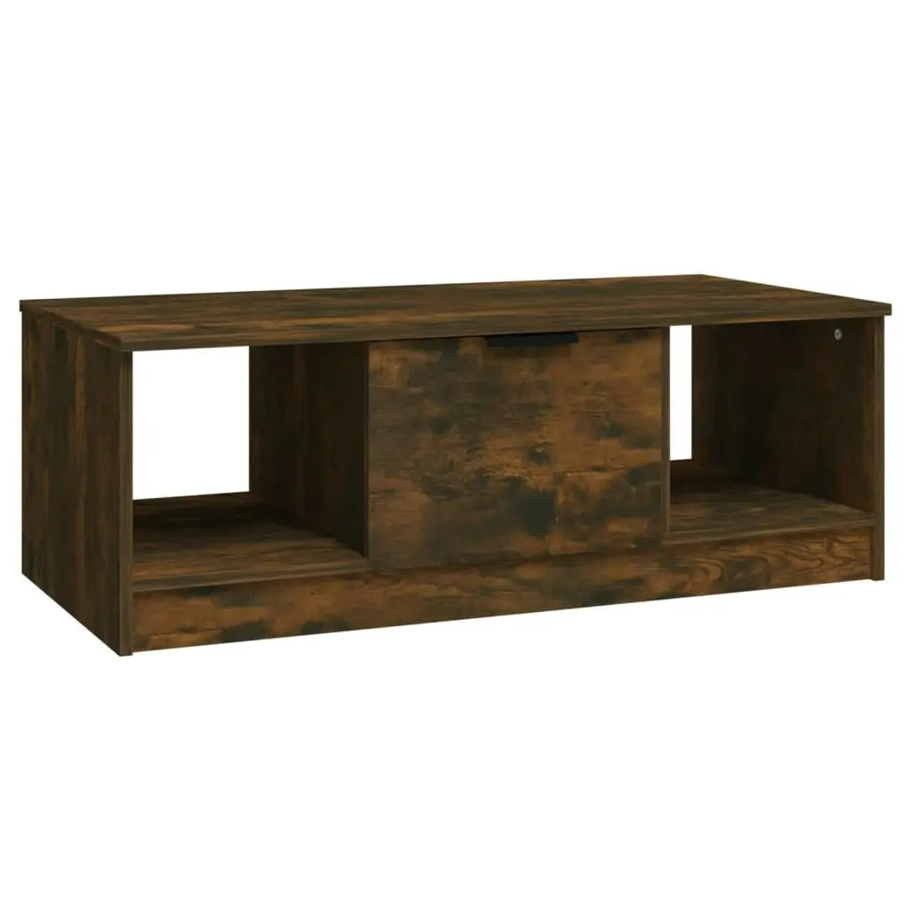 Coffee Table Smoked Oak 102x50x36 cm Engineered Wood 817078