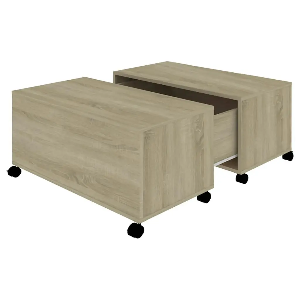 Coffee Table Sonoma Oak 75x75x38 cm Engineered Wood 806870