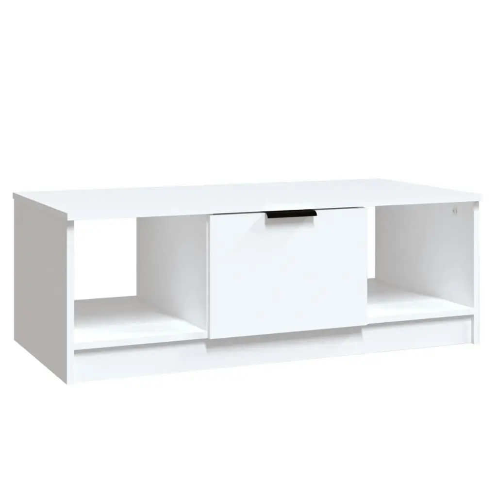 Coffee Table White 102x50x36 cm Engineered Wood 811349