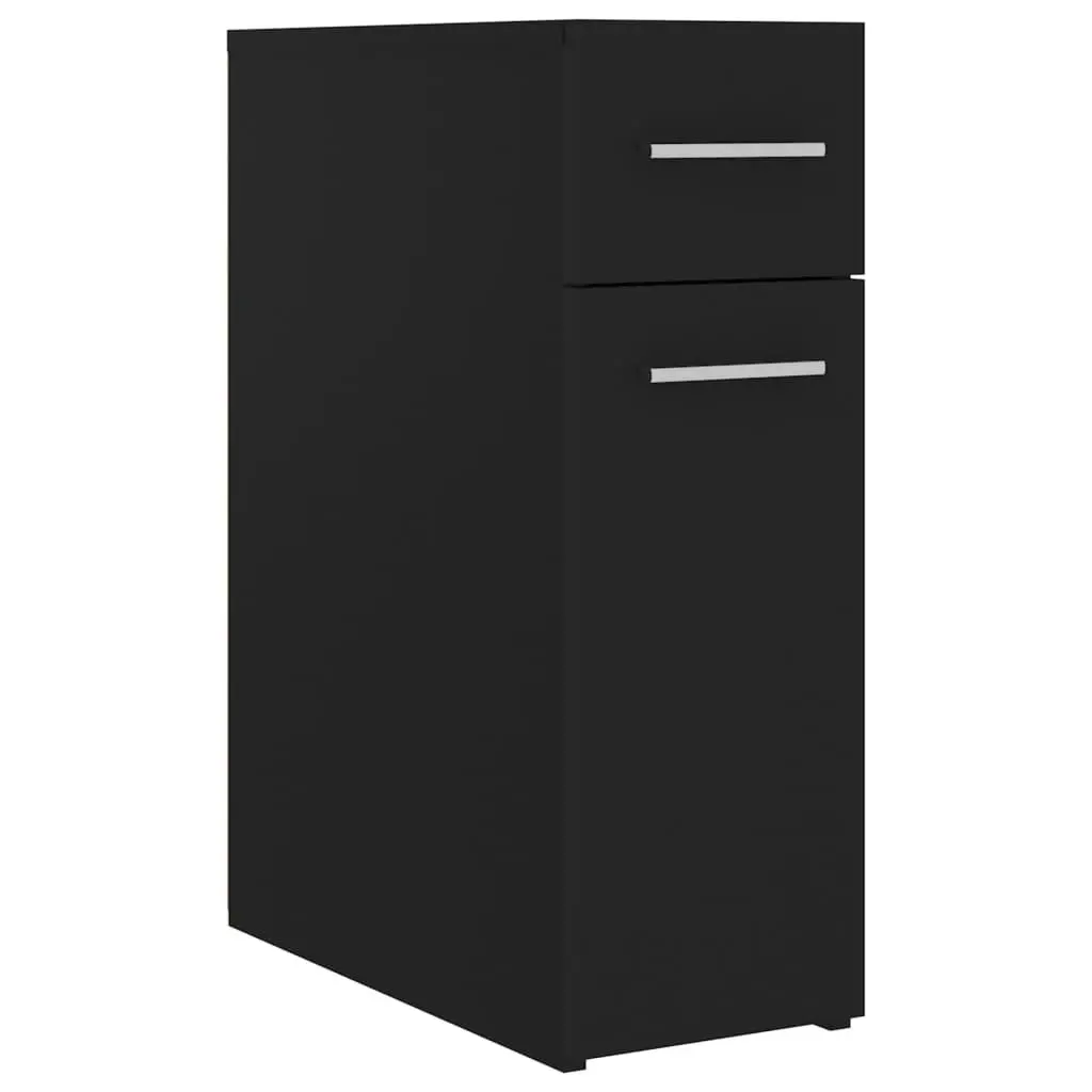 Apothecary Cabinet Black 20x45.5x60 cm Engineered Wood 804212