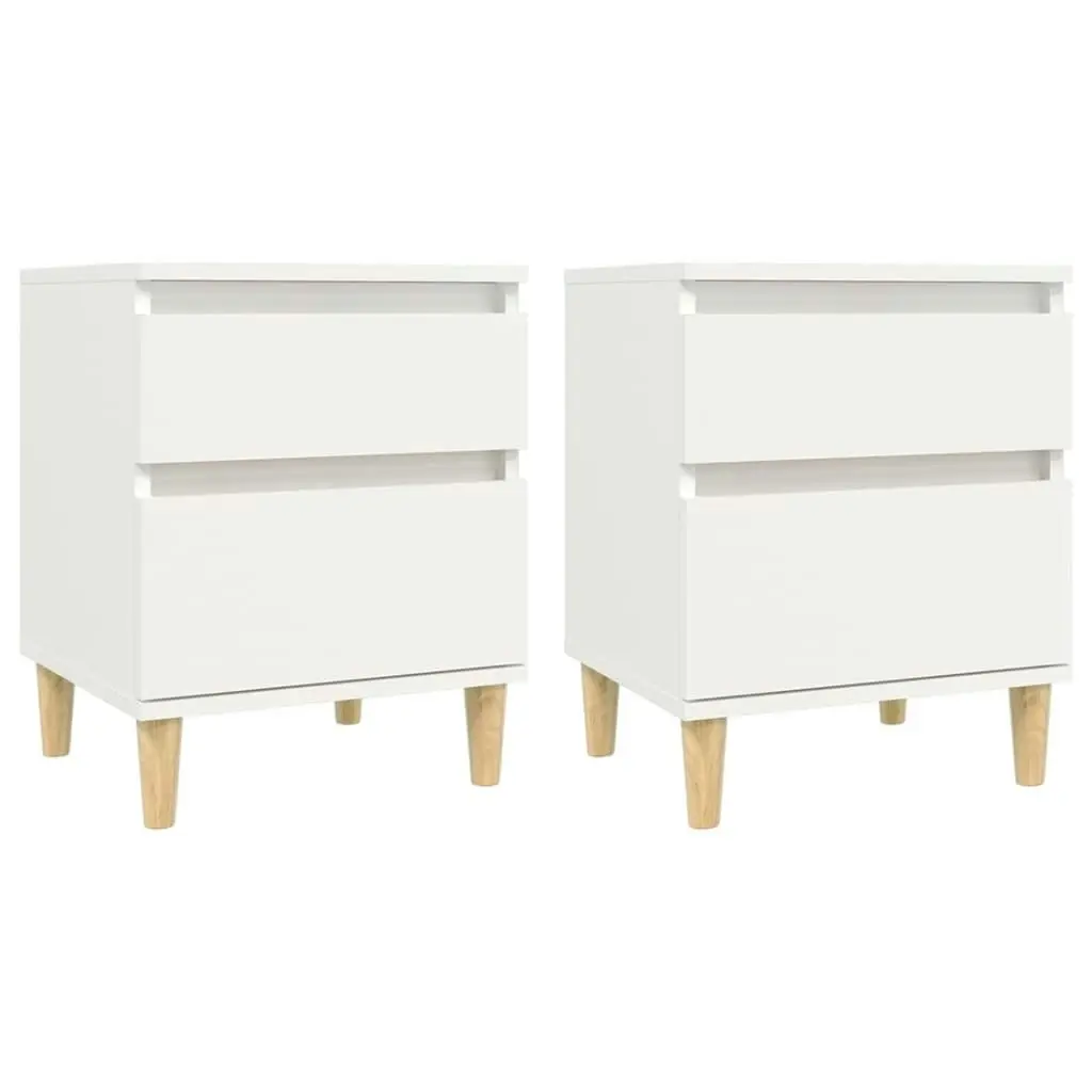 Bedside Cabinets 2 pcs White 40x35x50 cm 821827